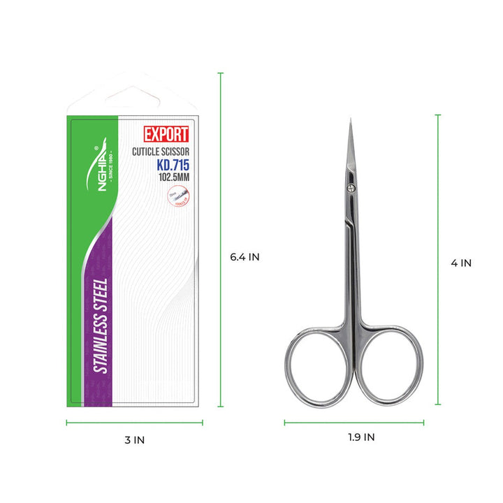 NGHIA KD-715 cuticle scissors dimensions