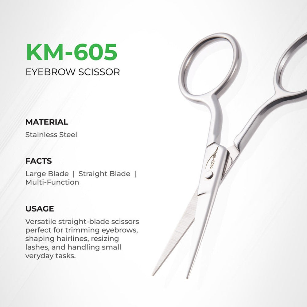 NGHIA KM-605 eyebrow scissors features and specifications