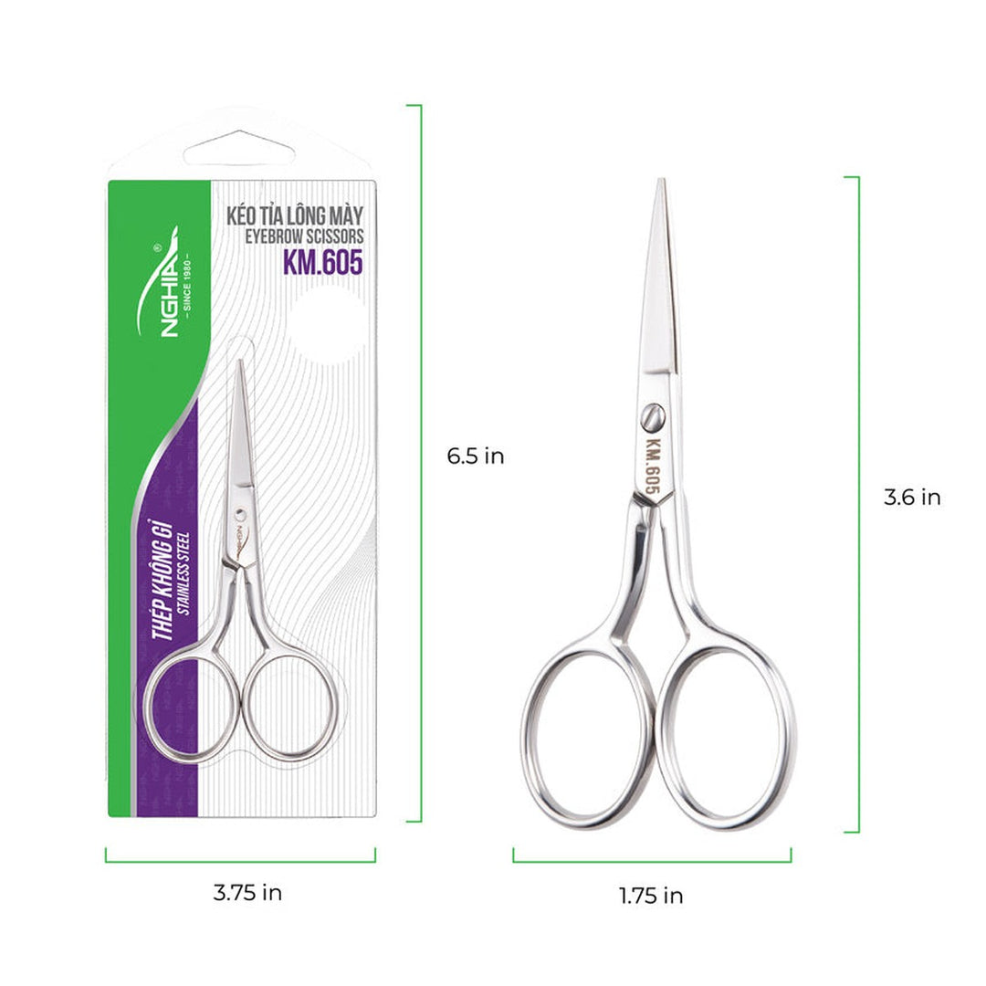 NGHIA KM-605 eyebrow scissors dimensions