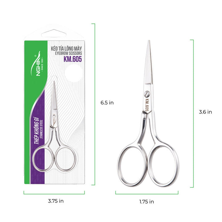 NGHIA KM-605 eyebrow scissors dimensions