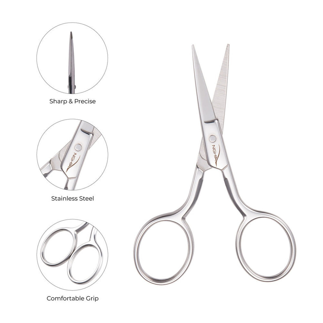 NGHIA KM-605 eyebrow scissors close-up details
