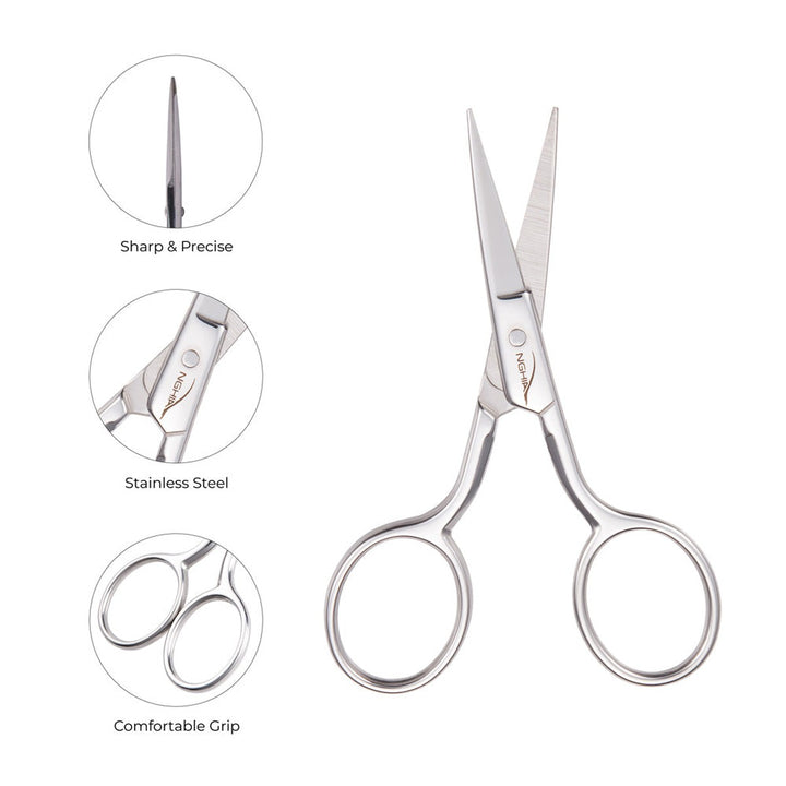 NGHIA KM-605 eyebrow scissors close-up details