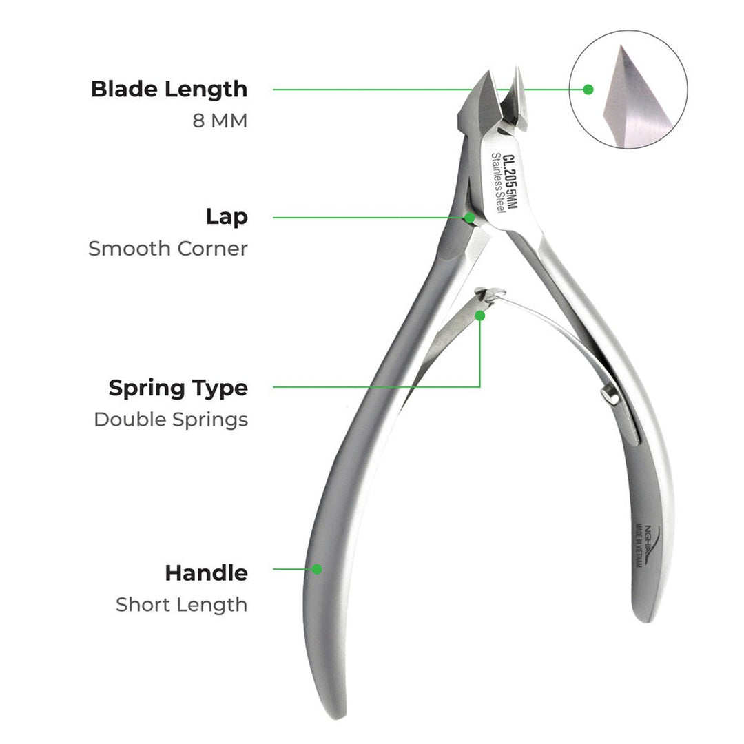 NGHIA CL-205 cuticle nipper close-up details