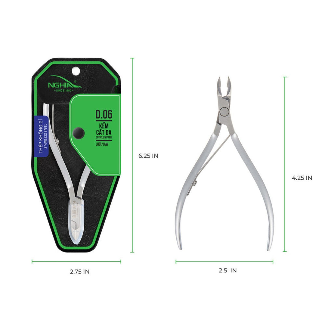 NGHIA D-06 cuticle nipper dimensions