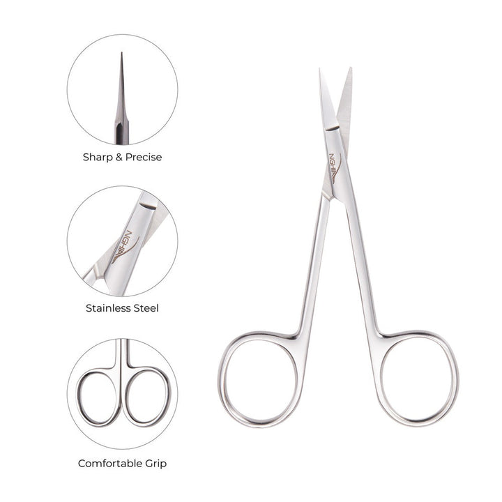 NGHIA KM-603 eyebrow scissors close-up details