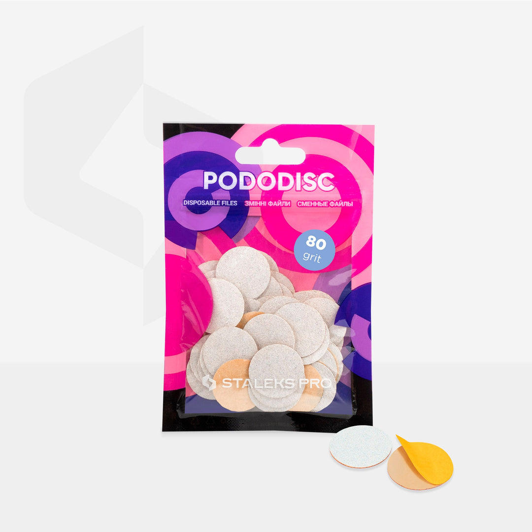 Staleks Pro M White PodoDisc Refill Pads for Pedicure 50 pc PDF-20 - 180 grit PDF-20-180w