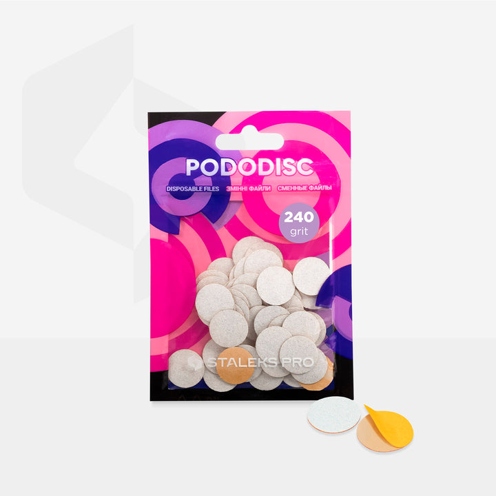Staleks Pro S Pododisc Refill Pads for Pedicure Disc Disposable Files 50 pcs PDF-15 - 240 grit PDF-15-240w