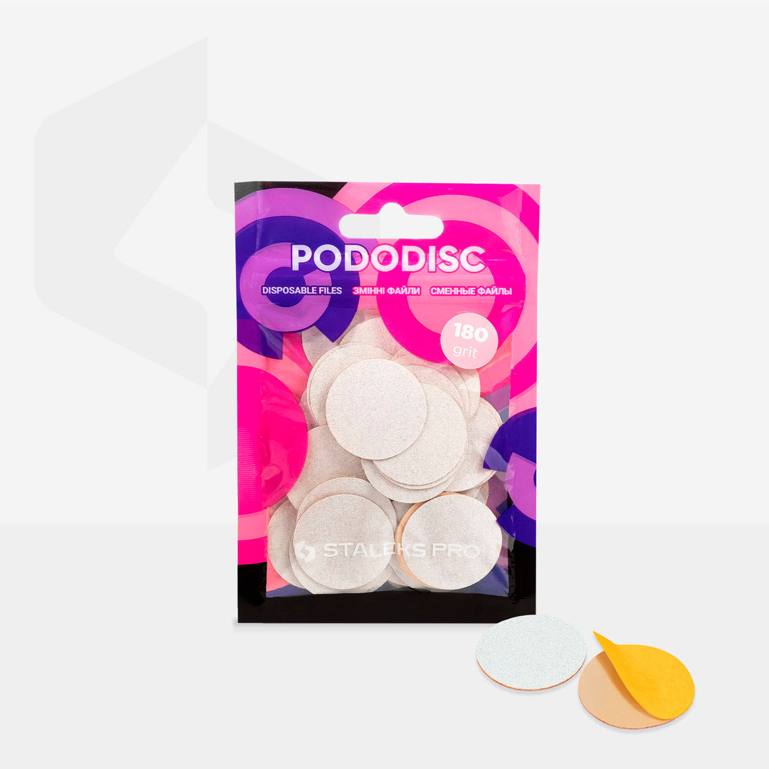 Staleks Pro L White Refill Pads for Pedicure Disc Pododisc 50 pcs PDF-25 - 180 grit PDF-25-180w
