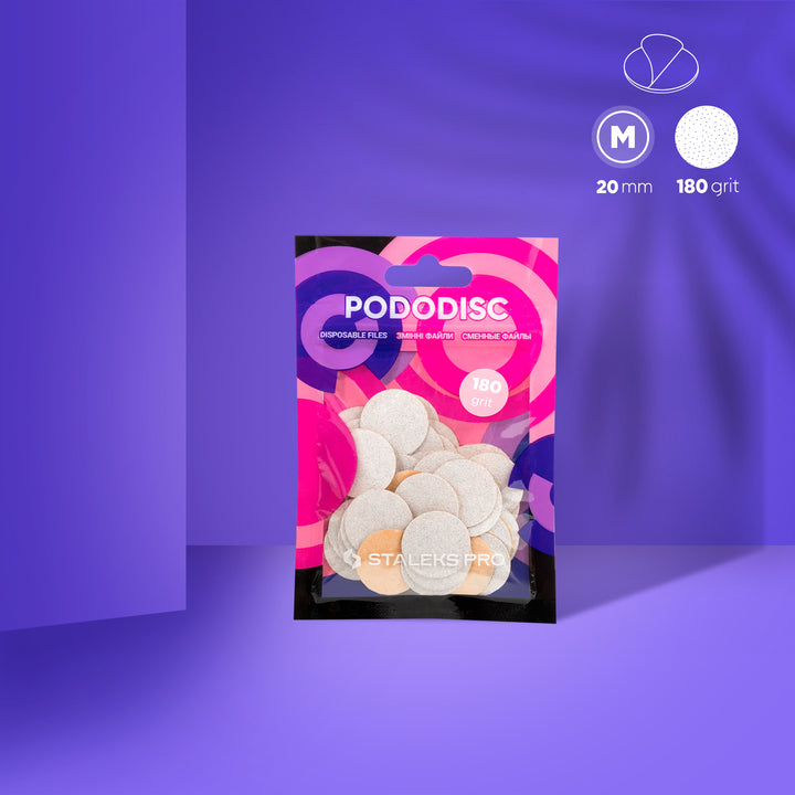 Staleks Pro M White PodoDisc Refill Pads for Pedicure 50 pc PDF-20 - 180 grit PDF-20-180w