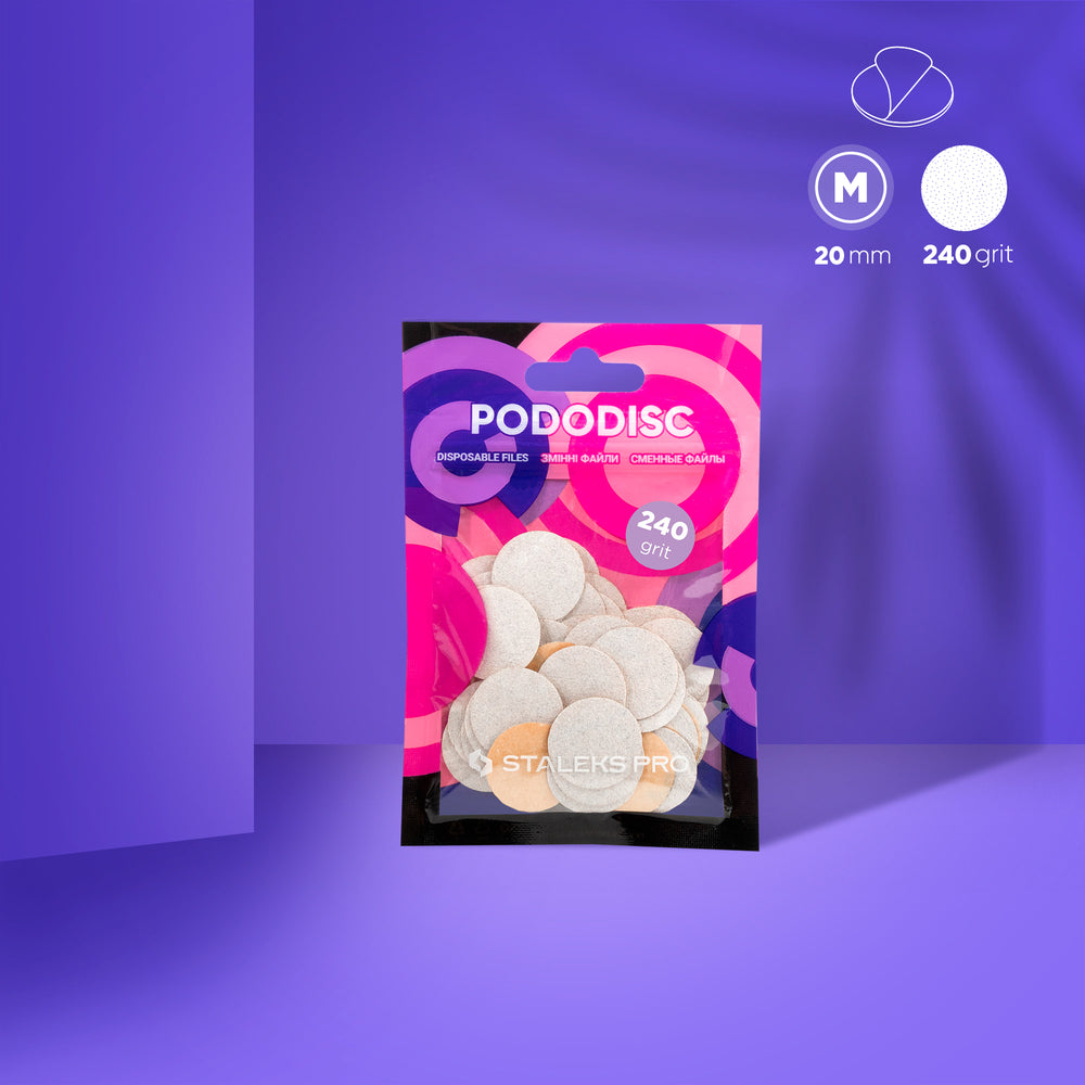 Staleks Pododisc white refill pads M 20 mm, 240 grit, 50 pcs (view 2)