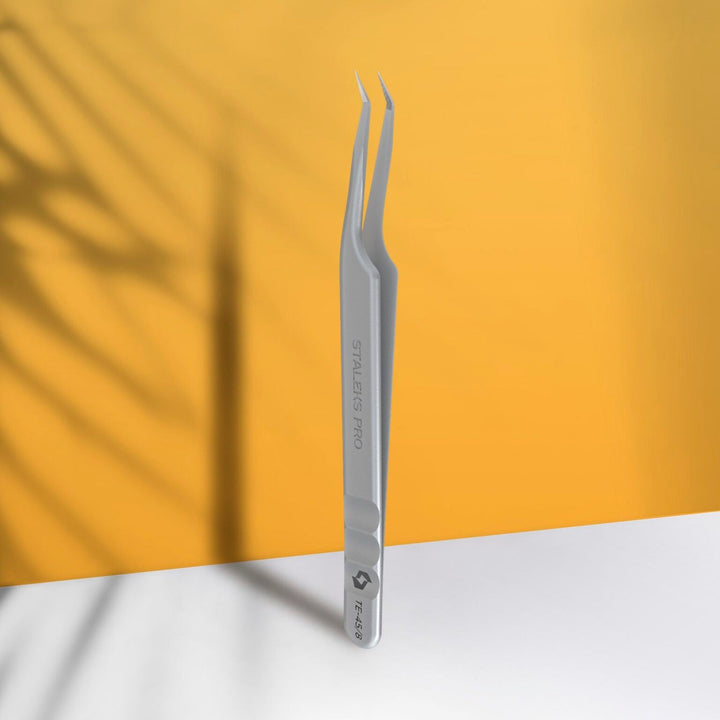 Staleks Pro Eyelash Tweezers with Fiber Tips (Mini L)  Expert 45 - 8