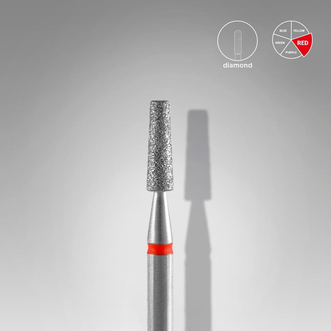 Staleks Pro Expert Diamond Nail Drill Bit Frustum - Red 2.5 mm