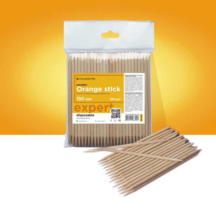 Staleks wooden manicure orange sticks 150 mm, 100 pcs (view 3)