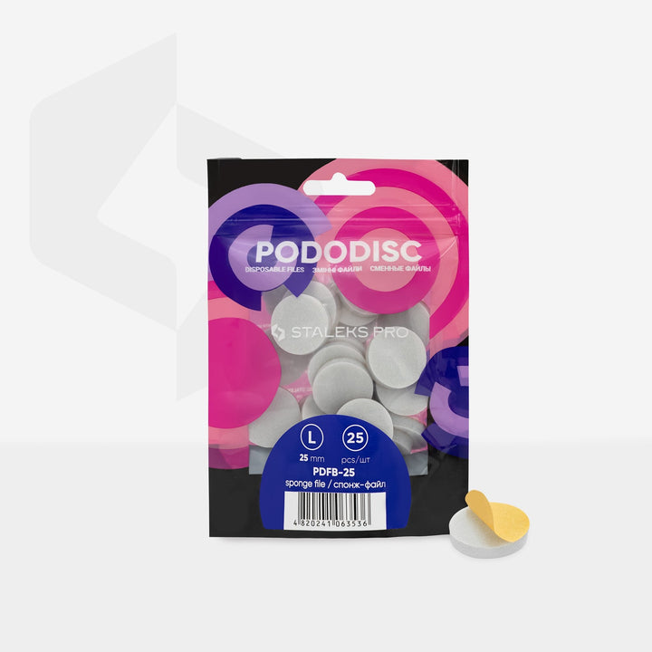 Staleks Pro Pododisc Disposable Disc Files Sponges 25 pcs - L
