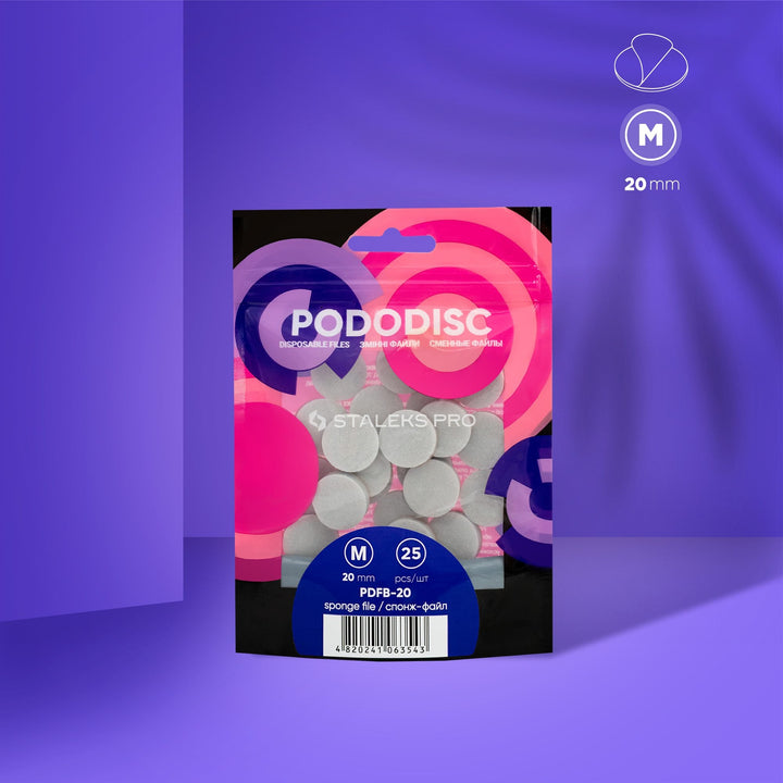 Staleks Pro Pododisc Disposable Disc Files Sponges 25 pcs - M