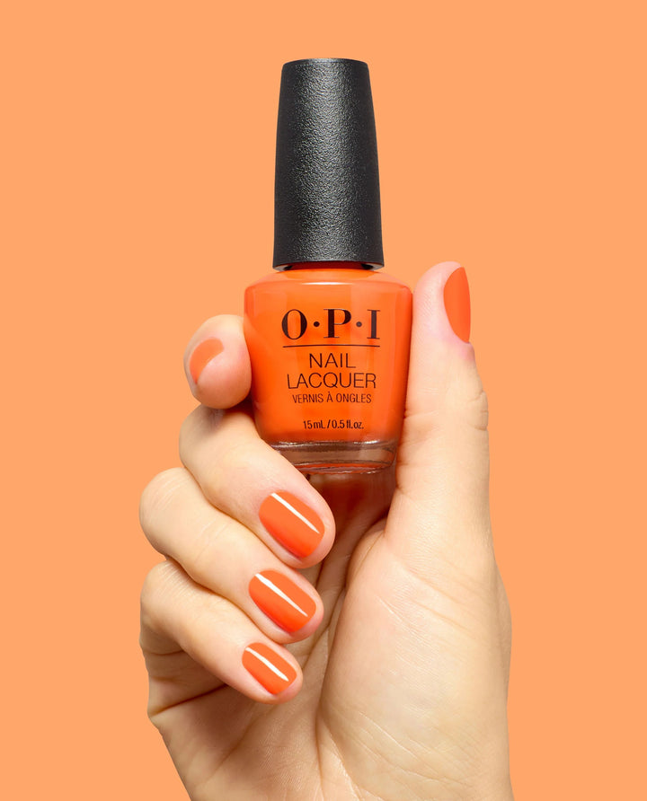 Sơn móng OPI Nail Lacquer - NL S084 Chuyến Đi Cam Rực Rỡ Đang Chờ Đón